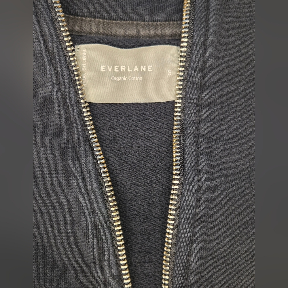 Everlane Women's The Track Half-Zip Faded Black Sweatshirt - Small - Picture 6 of 6
